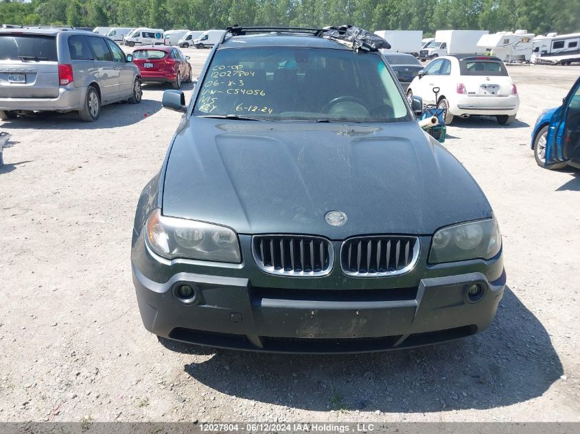 2006 BMW X3 VIN: WBXPA73436WC54056 Lot: 12027804