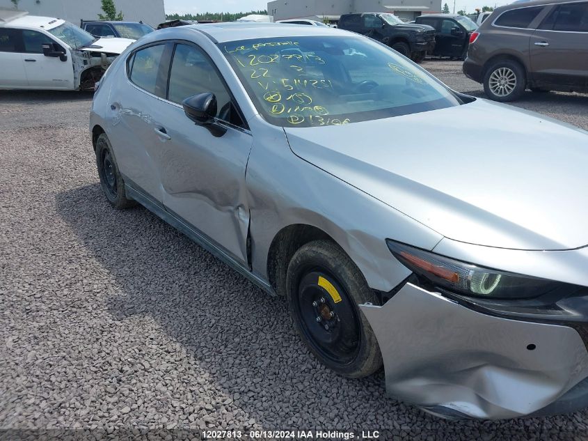 2022 Mazda 3 Premium VIN: JM1BPAML7N1514251 Lot: 12027813