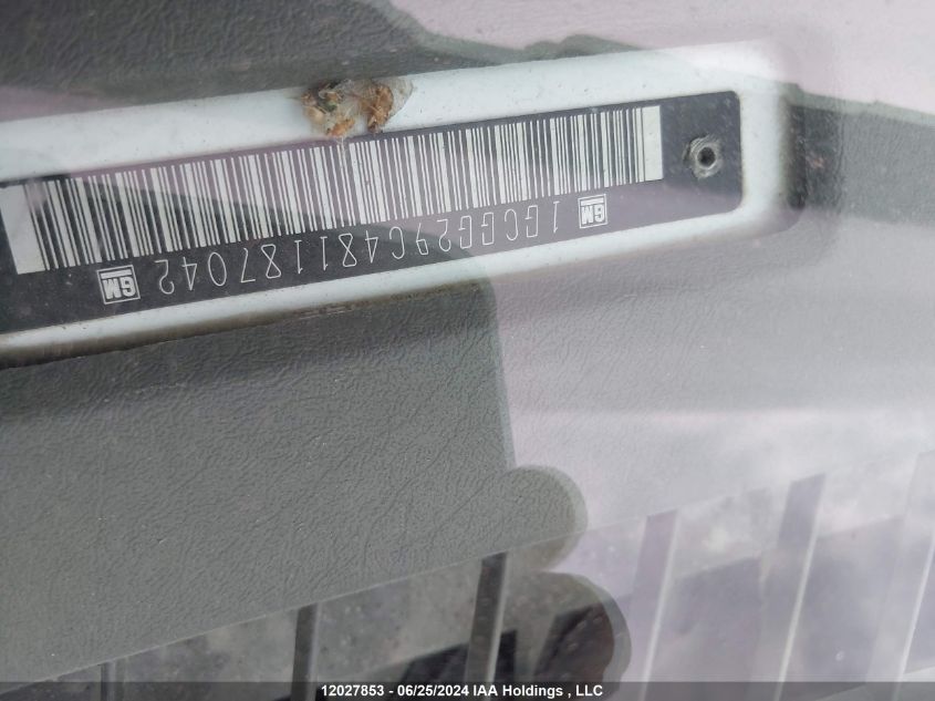 2008 Chevrolet Express G2500 VIN: 1GCGG29C481187042 Lot: 12027853