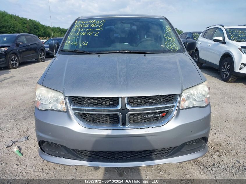 2013 Dodge Grand Caravan Se VIN: 2C4RDGBG1DR546722 Lot: 12027872