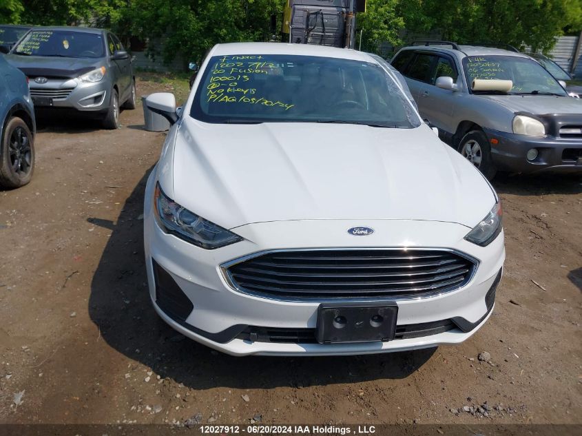 2020 Ford Fusion VIN: 3FA6P0AU1LR100013 Lot: 12027912