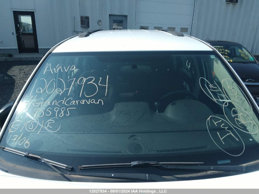 2017 Dodge Grand Caravan Cvp/Sxt VIN: 2C4RDGBG4HR874027 Lot: 12027934