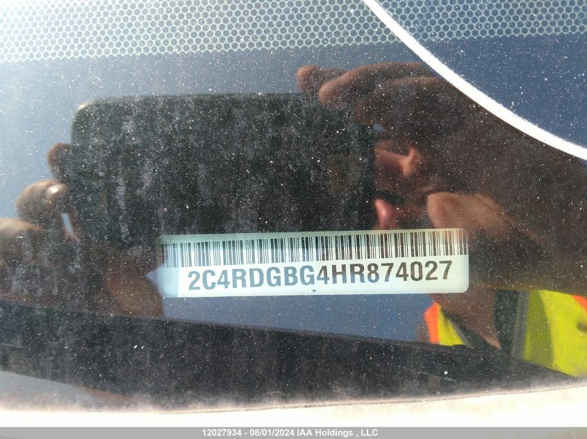2017 Dodge Grand Caravan Cvp/Sxt VIN: 2C4RDGBG4HR874027 Lot: 12027934