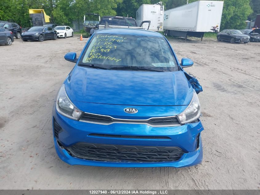 2021 Kia Rio 5-Door VIN: 3KPA25ADXME365263 Lot: 12027940