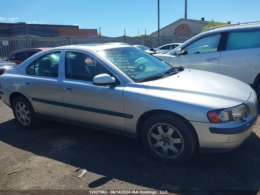 2002 Volvo S60 VIN: YV1RH58D722194936 Lot: 12027963