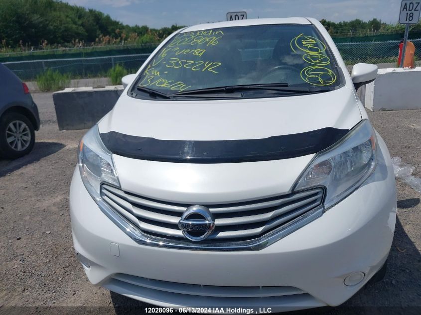 2016 Nissan Versa Note S/S Plus/Sv/Sl/Sr VIN: 3N1CE2CP2GL352242 Lot: 12028096