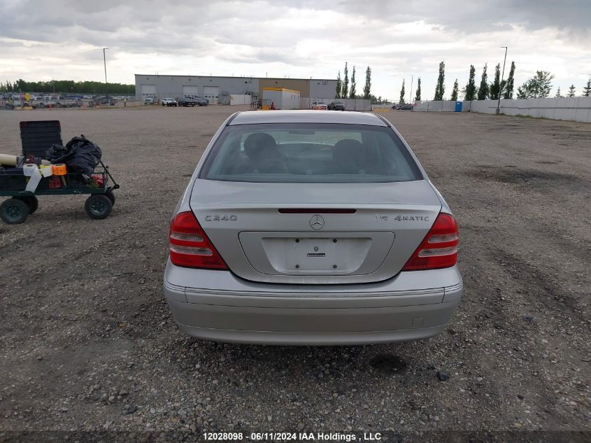 2004 Mercedes-Benz C 240 4Matic VIN: WDBRF81J24F446647 Lot: 12028098