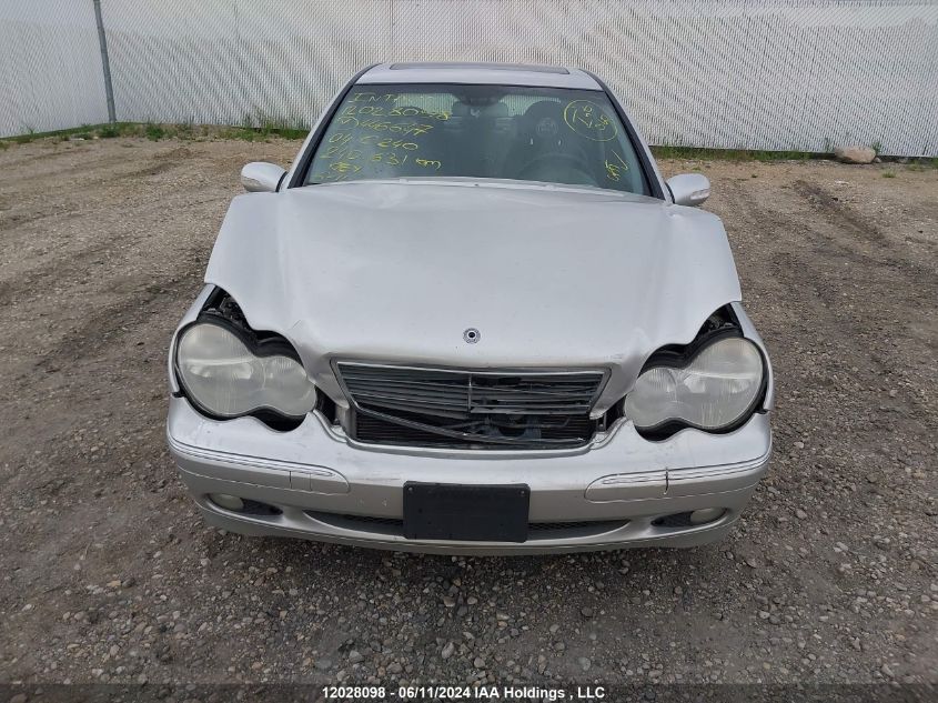 2004 Mercedes-Benz C 240 4Matic VIN: WDBRF81J24F446647 Lot: 12028098