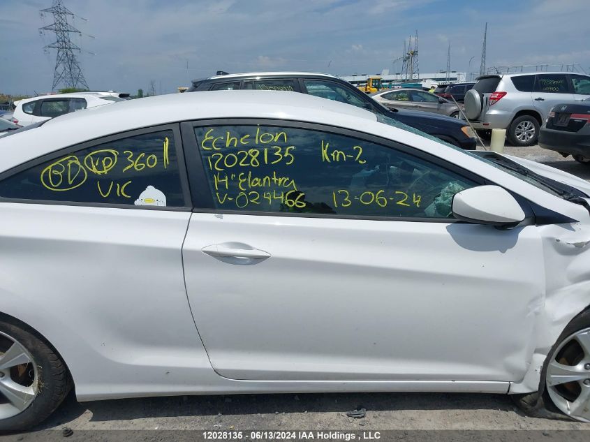 2014 Hyundai Elantra Coupe Gs/Se VIN: KMHDH6AH3EU024466 Lot: 12028135