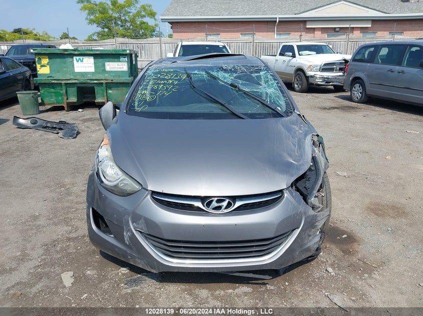 2012 Hyundai Elantra VIN: 5NPDH4AE9CH089392 Lot: 12028139