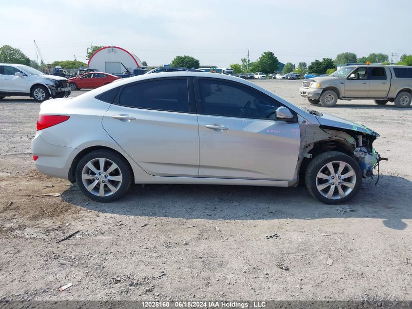 2013 Hyundai Accent VIN: KMHCU4AE2DU291114 Lot: 12028168