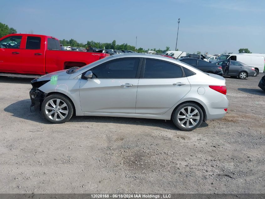 2013 Hyundai Accent VIN: KMHCU4AE2DU291114 Lot: 12028168