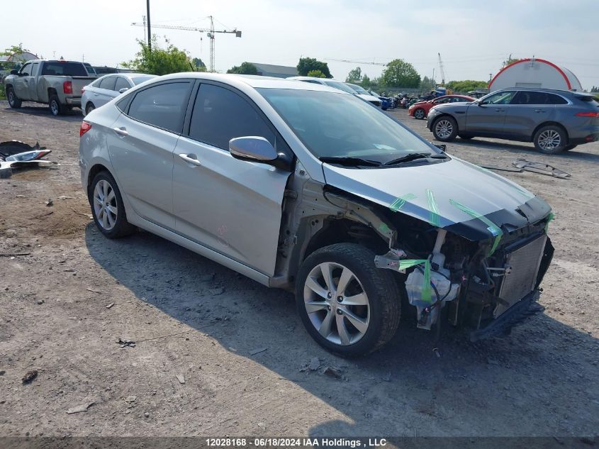 2013 Hyundai Accent VIN: KMHCU4AE2DU291114 Lot: 12028168