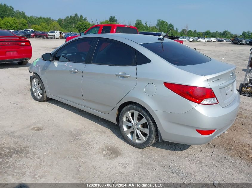 2013 Hyundai Accent VIN: KMHCU4AE2DU291114 Lot: 12028168