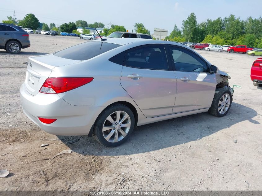 2013 Hyundai Accent VIN: KMHCU4AE2DU291114 Lot: 12028168