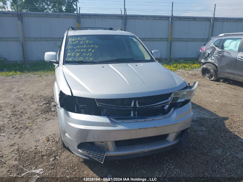 2012 Dodge Journey VIN: 3C4PDCAB4CT178294 Lot: 12028184