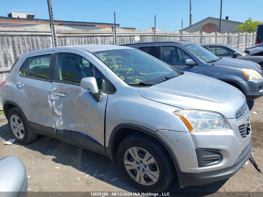 2015 Chevrolet Trax VIN: 3GNCJKSB5FL142089 Lot: 12028195
