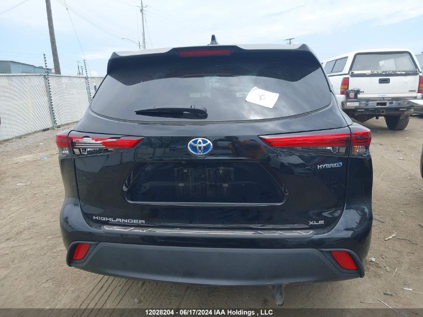 2022 Toyota Highlander Hybrid Xle/Hybrid Bronze Edition VIN: 5TDGBRCH8NS562389 Lot: 12028204