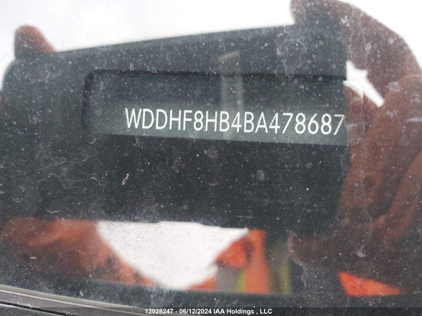 2011 Mercedes-Benz E-Class VIN: WDDHF8HB4BA478687 Lot: 12028247