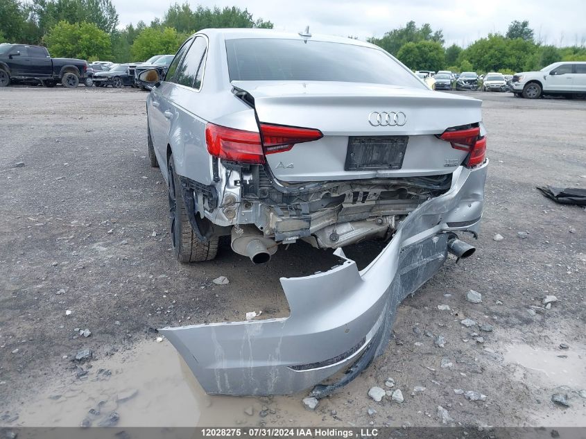 2017 Audi A4 VIN: WAUANAF4XHN014599 Lot: 12028275