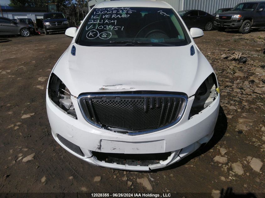 2016 Buick Verano VIN: 1G4P15SK1G4103451 Lot: 12028355