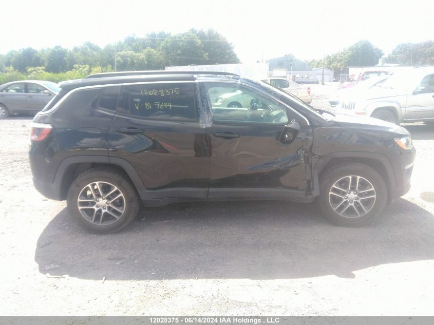 2019 Jeep Compass North VIN: 3C4NJDBB2KT817694 Lot: 12028375