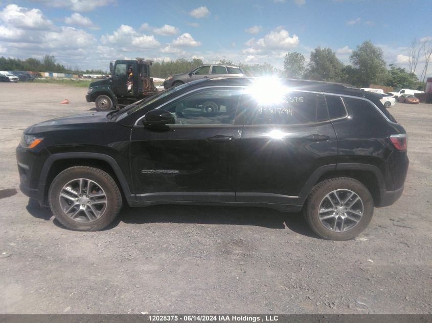 2019 Jeep Compass North VIN: 3C4NJDBB2KT817694 Lot: 12028375