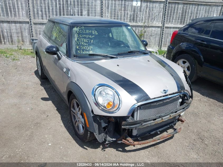 2013 Mini Cooper Hardtop VIN: WMWSU3C53DT548274 Lot: 12028433