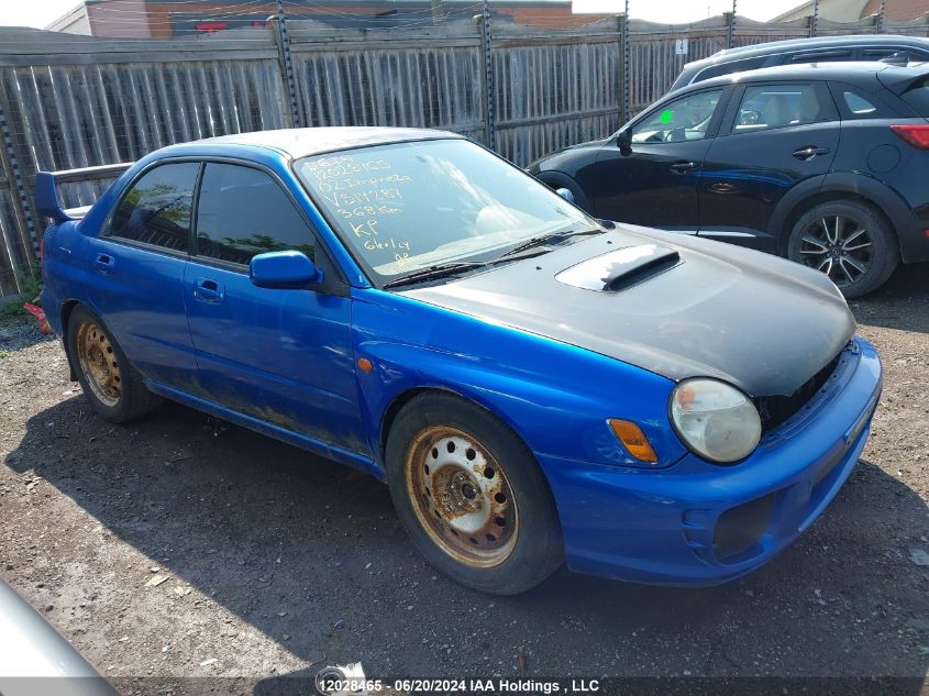 2002 Subaru Impreza Wrx VIN: JF1GD29692G514287 Lot: 12028465