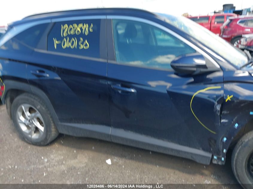 2022 Hyundai Tucson Sel VIN: KM8JB3AE6NU060130 Lot: 12028486