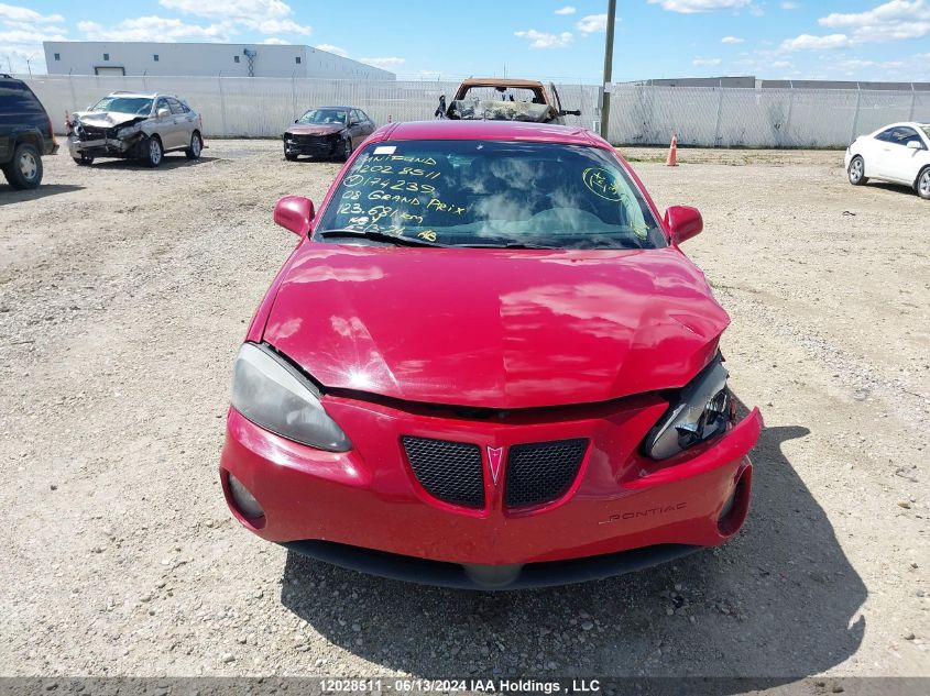 2008 Pontiac Grand Prix VIN: 2G2WP552181174239 Lot: 12028511