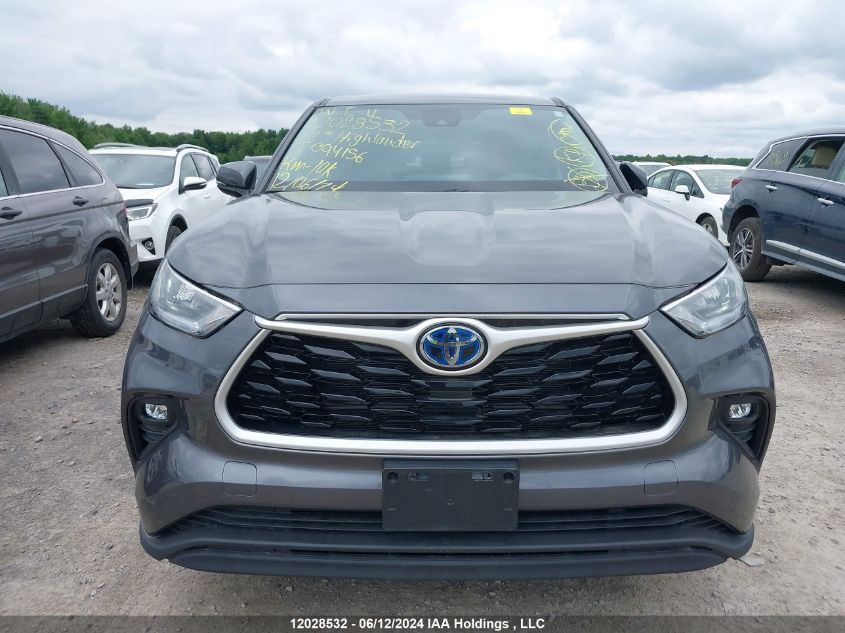2022 Toyota Highlander Hybrid Le VIN: 5TDBBRCH8NS094156 Lot: 12028532