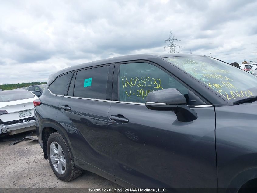 2022 Toyota Highlander Hybrid Le VIN: 5TDBBRCH8NS094156 Lot: 12028532