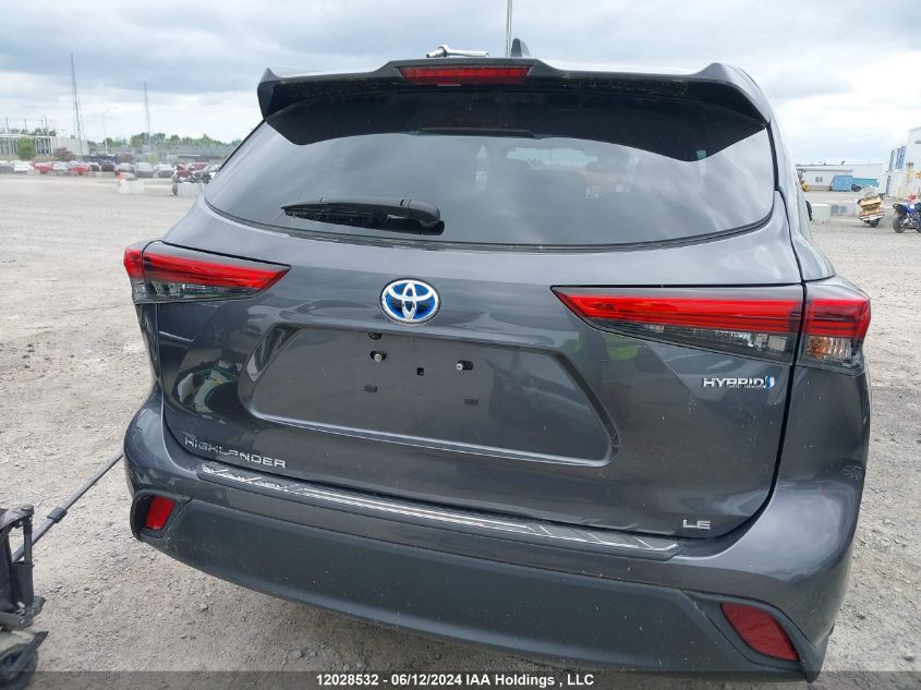 2022 Toyota Highlander Hybrid Le VIN: 5TDBBRCH8NS094156 Lot: 12028532