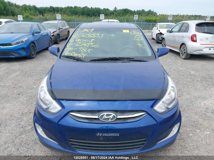 2016 Hyundai Accent VIN: KMHCT5AE2GU276156 Lot: 12028551