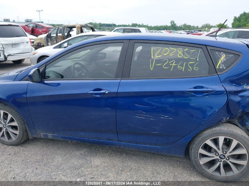 2016 Hyundai Accent VIN: KMHCT5AE2GU276156 Lot: 12028551