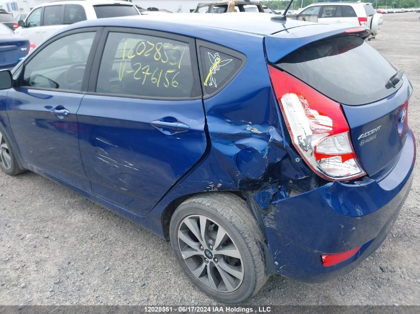 2016 Hyundai Accent VIN: KMHCT5AE2GU276156 Lot: 12028551