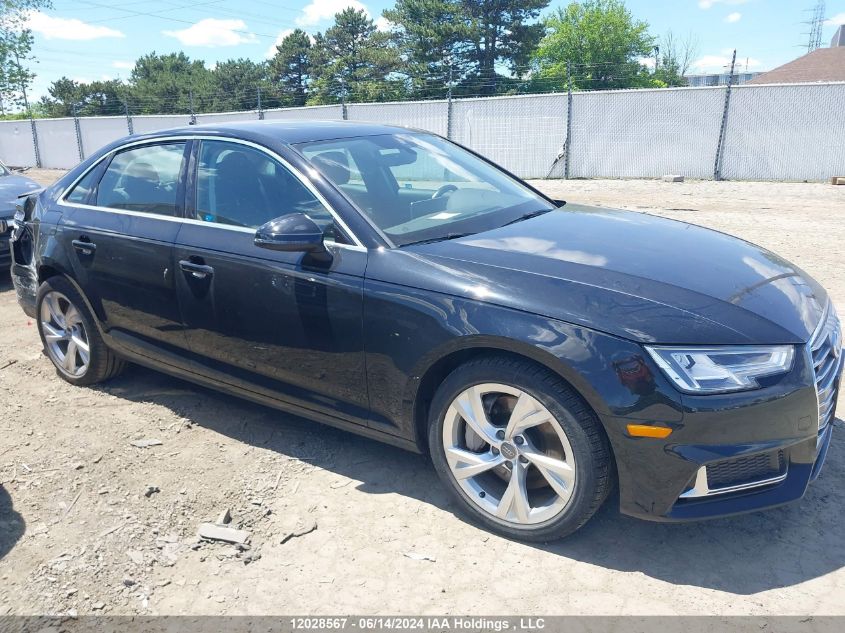 2019 Audi A4 VIN: WAUBNAF46KN004938 Lot: 12028567
