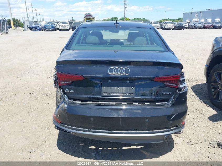 2019 Audi A4 VIN: WAUBNAF46KN004938 Lot: 12028567