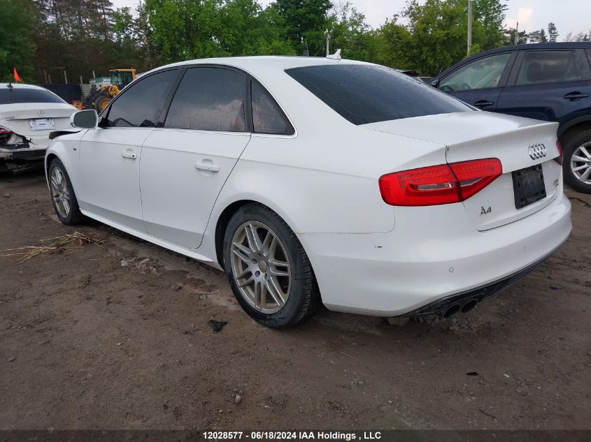 2013 Audi A4 VIN: WAUKFCFL3DN023112 Lot: 12028577