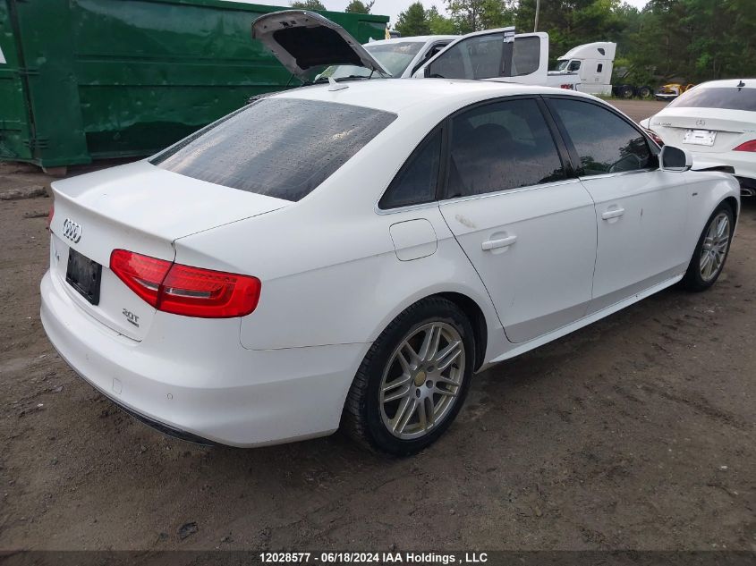 2013 Audi A4 VIN: WAUKFCFL3DN023112 Lot: 12028577