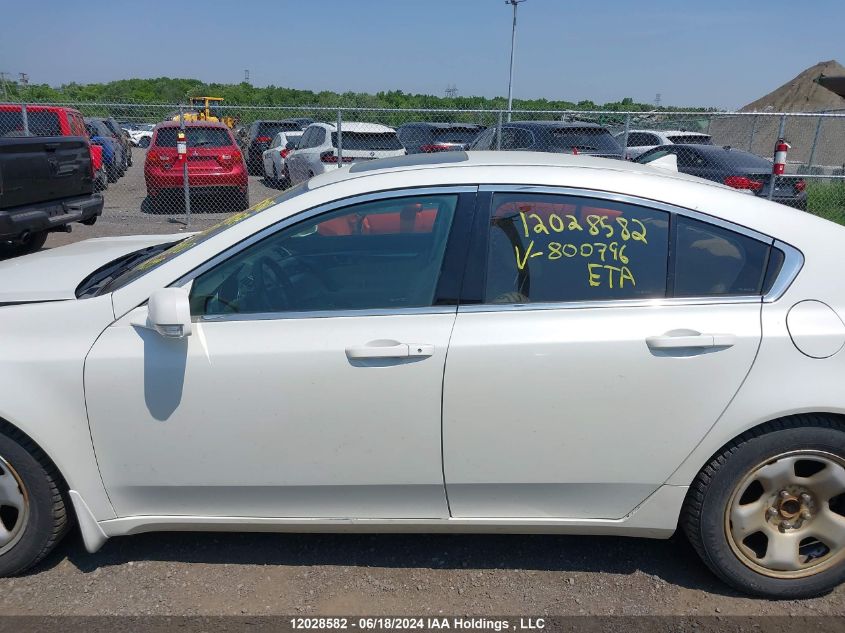 2009 Acura Tl VIN: 19UUA86229A800796 Lot: 12028582