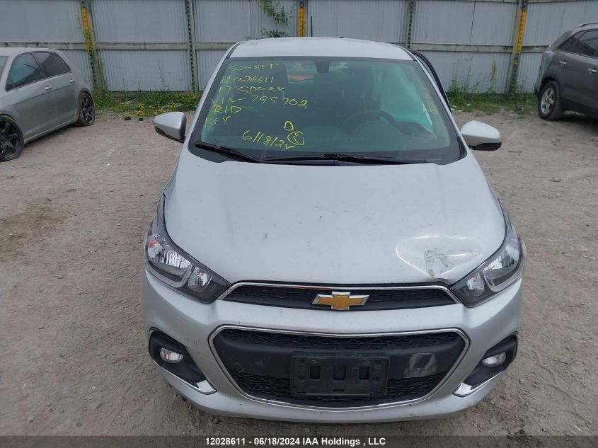 2017 Chevrolet Spark VIN: KL8CD6SA8HC795702 Lot: 12028611