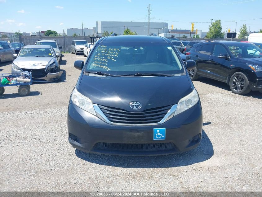 2016 Toyota Sienna Le VIN: 5TDKK3DC4GS693414 Lot: 12028633