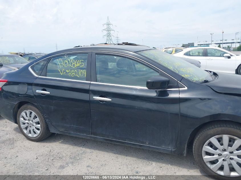 2013 Nissan Sentra S/Sv/Sr/Sl VIN: 3N1AB7AP8DL782109 Lot: 12028665