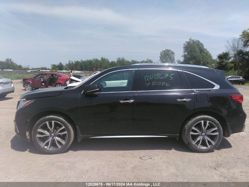 2019 Acura Mdx VIN: 5J8YD4H85KL802846 Lot: 12028675