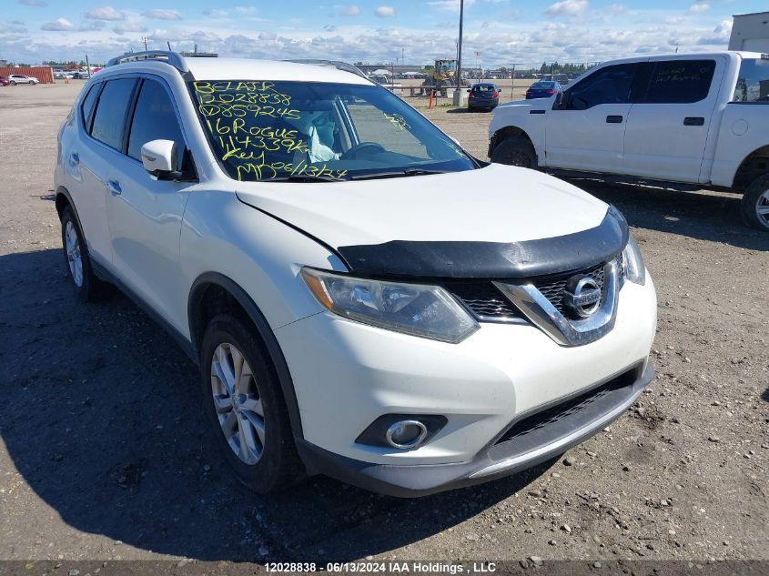 2016 Nissan Rogue Sv VIN: 5N1AT2MV3GC859245 Lot: 12028838