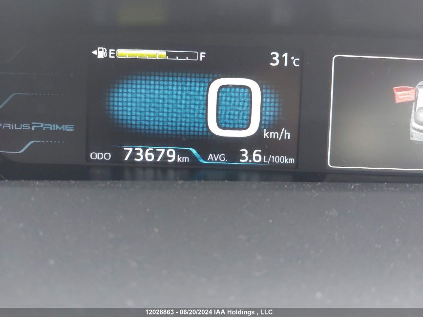 2019 Toyota Prius VIN: JTDKARFP6K3111555 Lot: 12028863