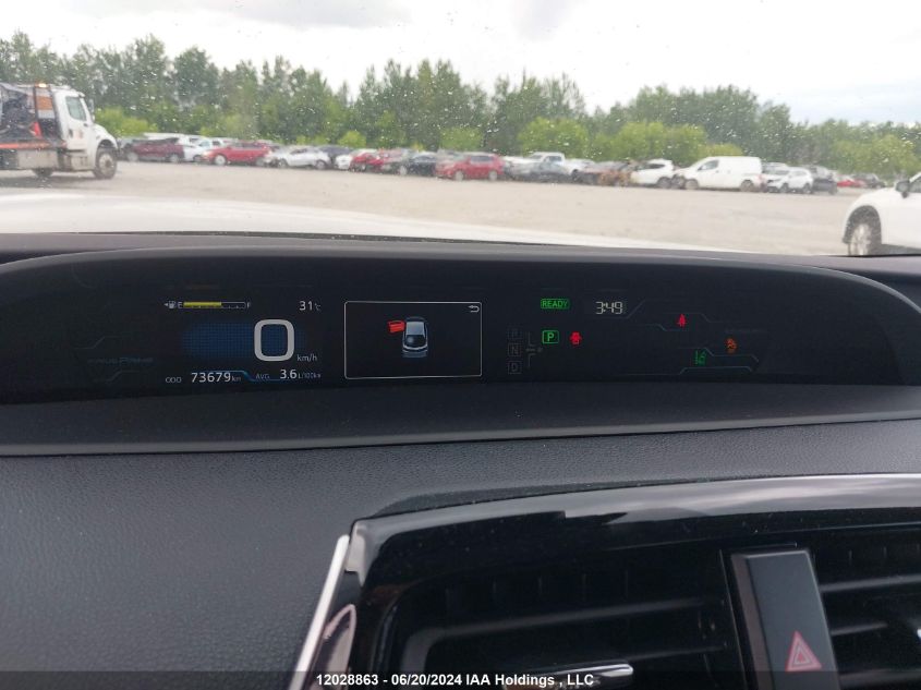 2019 Toyota Prius VIN: JTDKARFP6K3111555 Lot: 12028863