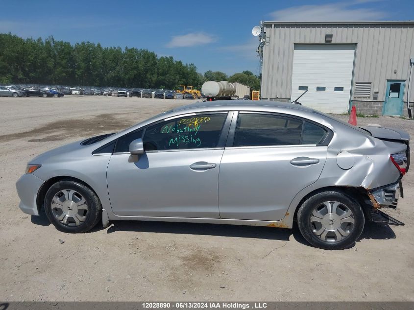 2012 Honda Civic Hybrid VIN: JHMFB4F24CS800196 Lot: 12028890